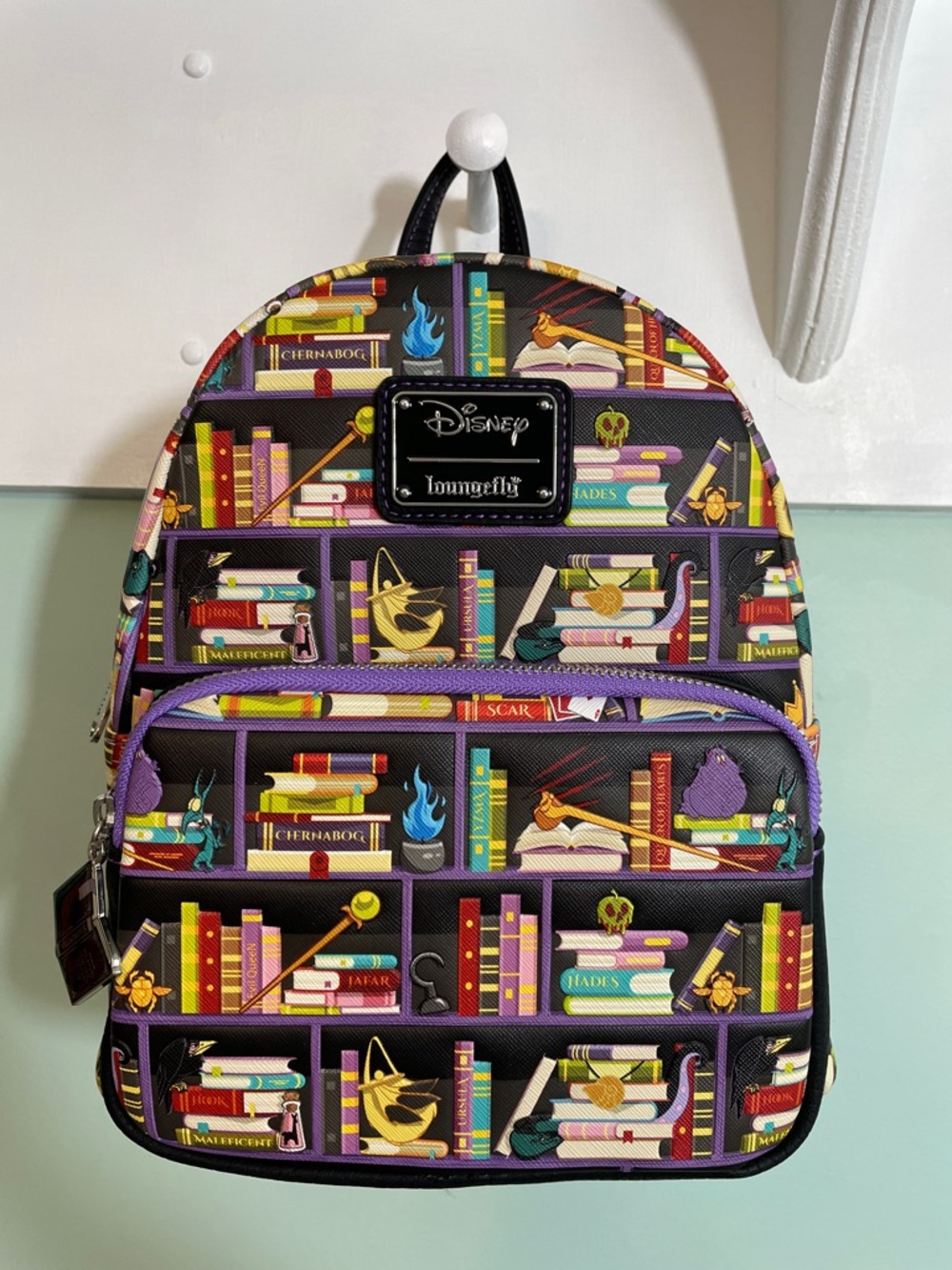 Disney Loungefly Backpack Villain Books NWT Evil Queen Hades Scar Ursula Cruella